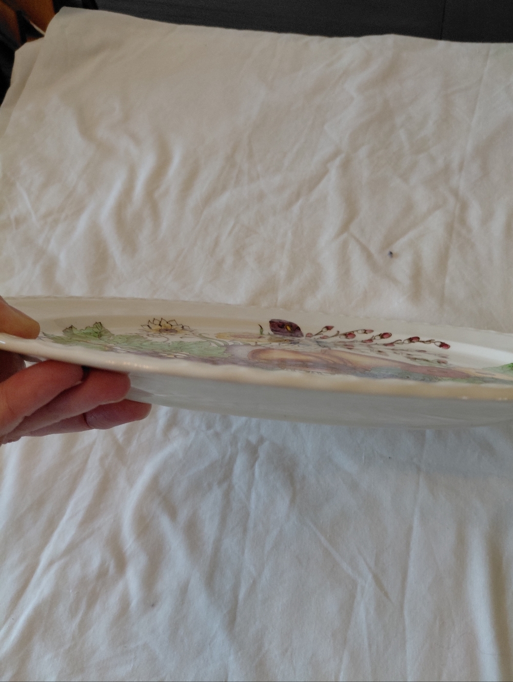 Vernon Kilns Vintage Hand-paintedl Oval Serving Platter - Picture 5 of 5